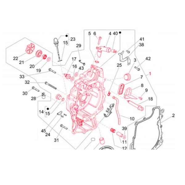 Abdeckung Wasserpumpe PIAGGIO f�r APRILIA-GILERA-PIAGGIO Atlantic-Scarabeo-Nexus-Beverly-X8-X9-X EVO 400-500ccm (-09-2012)