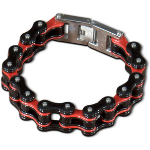 Armband Bi-Color schwarz-rot- Länge: 22-5 cm Louis