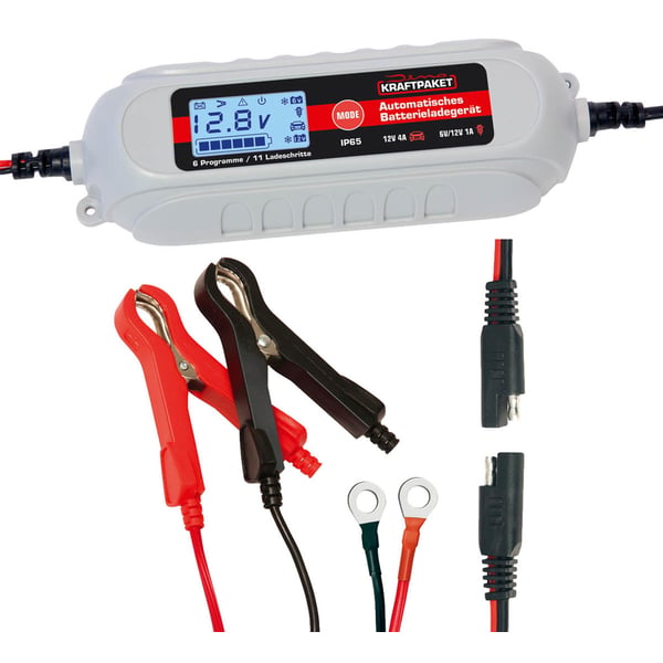 Batterie-Ladeger�t DINO KRAFTPAKET 6 Programme- 11 Ladeschritte 6V-12V- 4A 