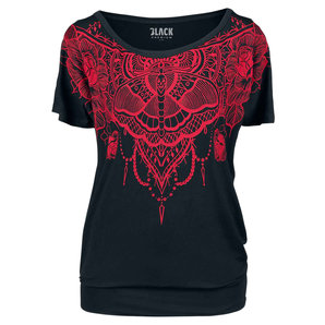 Black Premium Read my Mind  Damen T-Shirt Schwarz Rot
