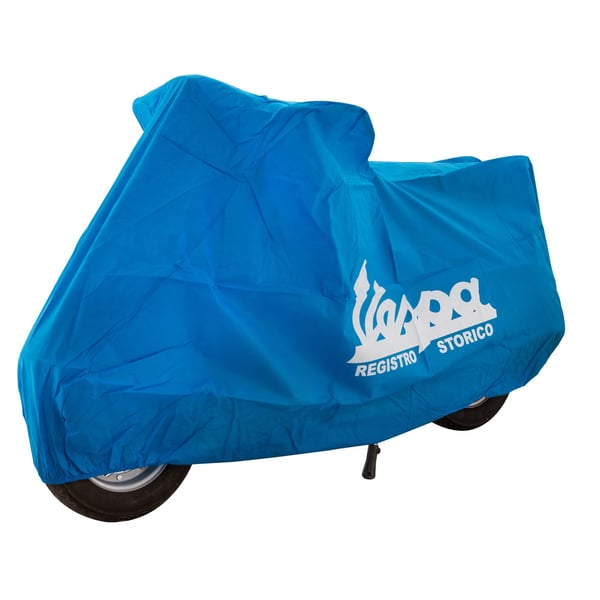Faltgarage Indoor mit Motiv Vespa Registro Storico blau 