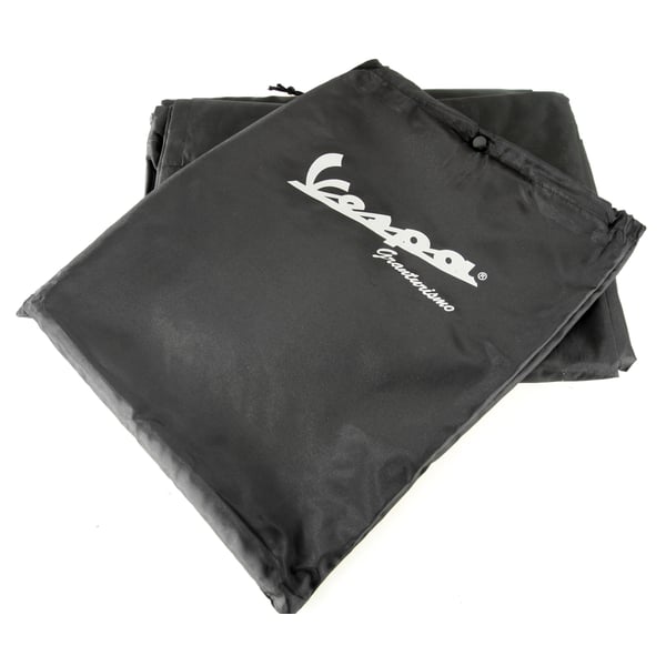 Faltgarage PIAGGIO mit Vespa Schriftzug schwarz f�r Vespa ET2-ET4-LX-LXV-S-Primavera-Sprint 50-150ccm- f�r Vespa PX-T5