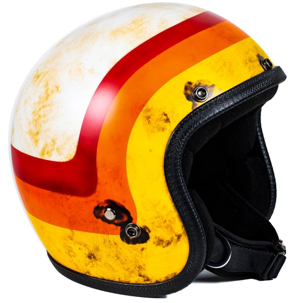 Helm 70-S Dirty 3 Bands- ivory-orange- Gr- L- 59-60 Jethelm