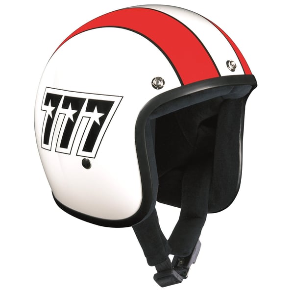 Helm BANDIT 777- weiss-rot- Gr- XL Jethelm