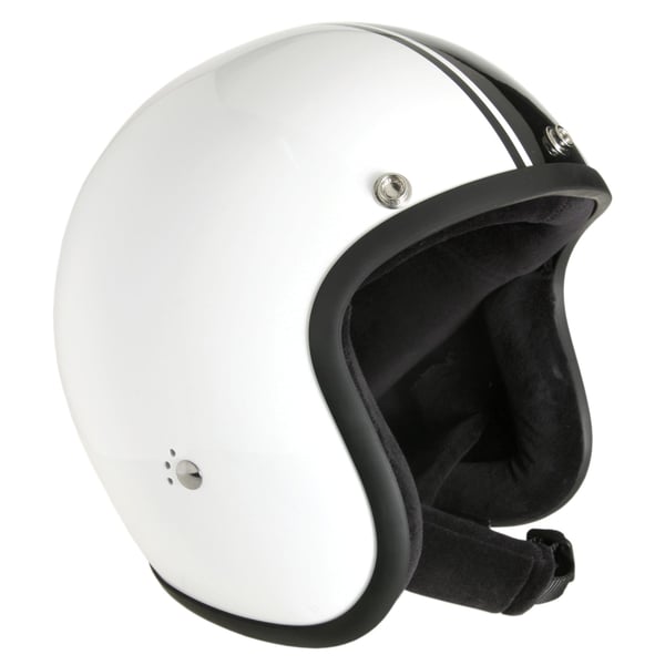 Helm BANDIT Classic Jet- weiss-schwarz- Gr- S- 55-56cm Jethelm