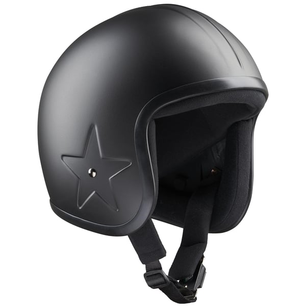 Helm BANDIT Sky Jet III mit schwarzem Stern- schwarz matt- Gr- XXL- 63cm Jethelm