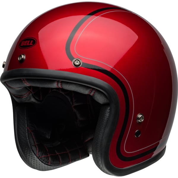 Helm BELL Custom 500 Chief- rot-schwarz- Gr- XL- 61-62cm Jethelm