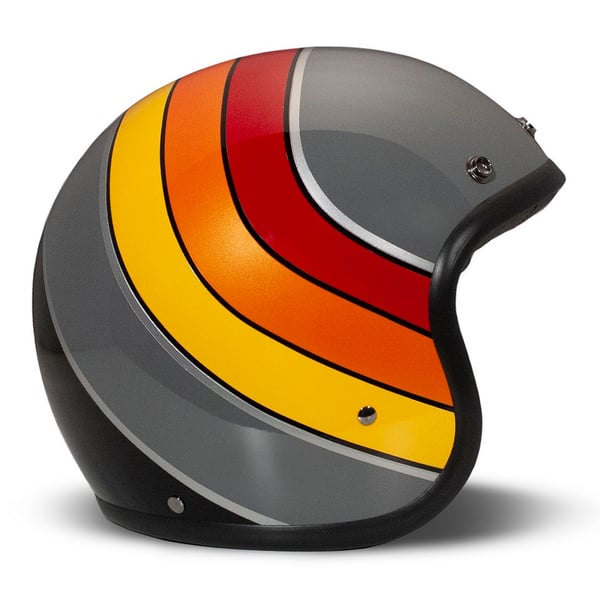 Helm DMD RETRO Curve- grau gl�nzend- Gr- S- 55cm Jethelm