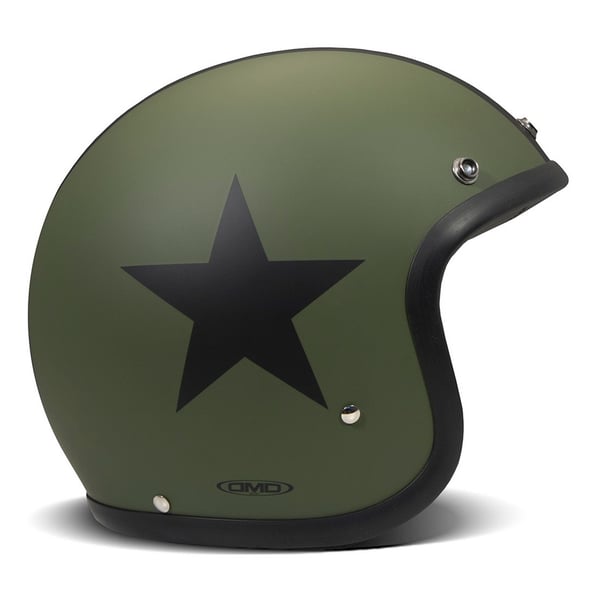 Helm DMD RETRO Star Green- olivgr�n matt- Gr- XS- 54cm Jethelm