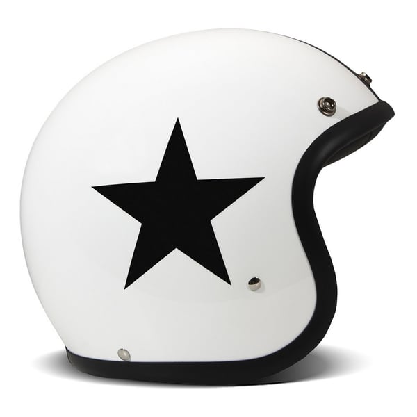 Helm DMD RETRO Star White- weiss gl�nzend- Gr- L- 58cm Jethelm