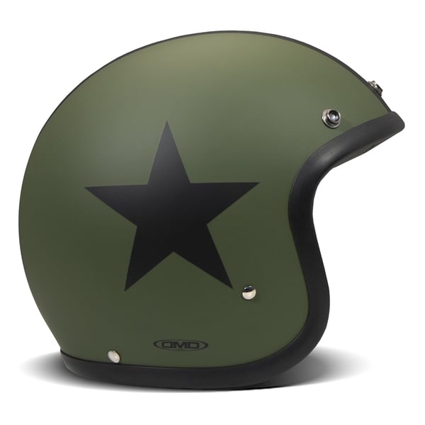 Helm DMD Vintage Star Green- olivgr�n matt- Gr- S- 55cm Jethelm