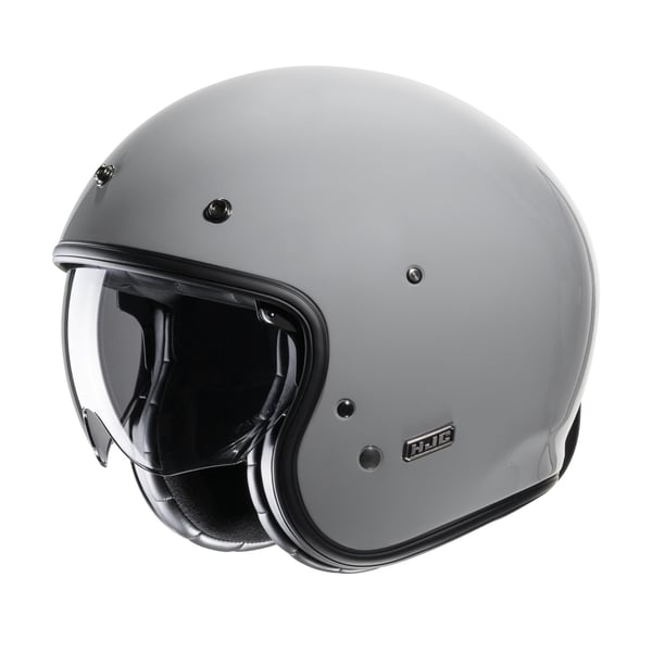 Helm HJC V31 Solid- grau gl�nzend- Gr- XL- 60-61 cm Jethelm