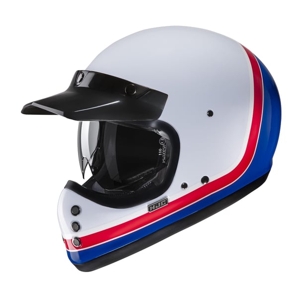 Helm HJC V60 SCOBY MC21- weiss-rot-blau matt- Gr- M- 57-58 cm Crosshelm