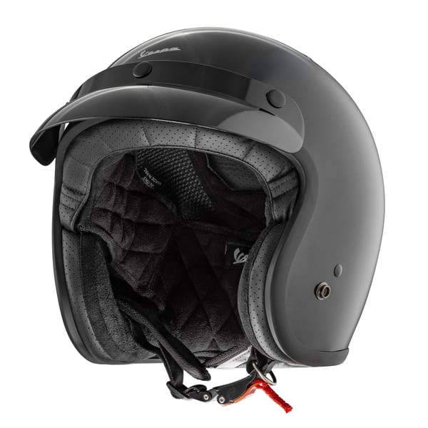 Helm PIAGGIO Vespa Versilia- schwarz gl�nzend- Gr- XS- 54cm Jethelm