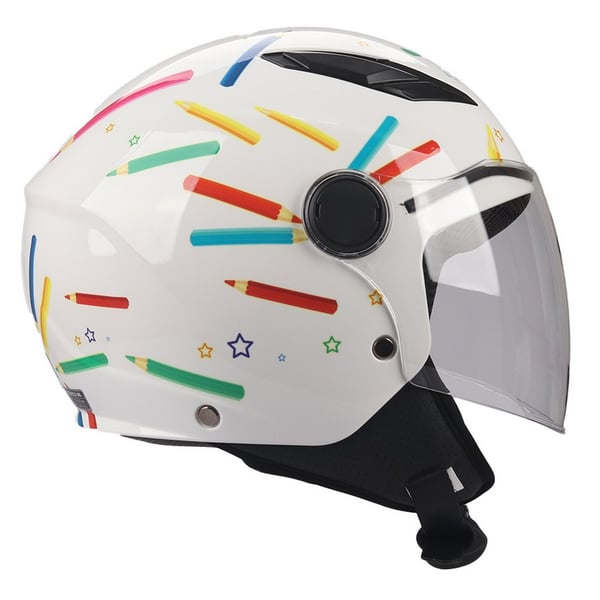 Kinderhelm BHR 838 Kid PENCIL- weiss- Gr- S- 47-48cm Jethelm