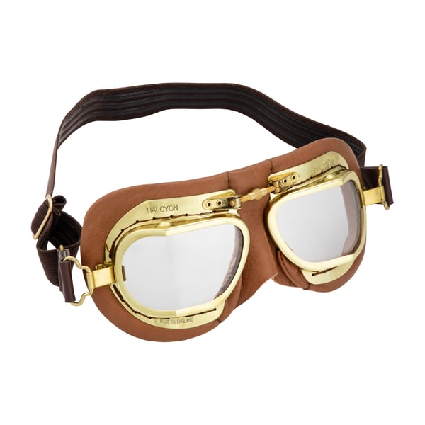 Motorradbrille HALCYON Antique Mark 49- beige 