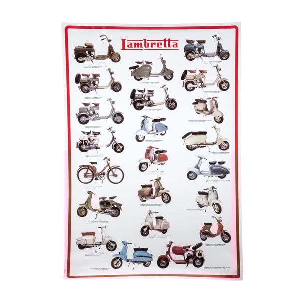 Poster mit Motiv Lambretta Modelle Motorroller 