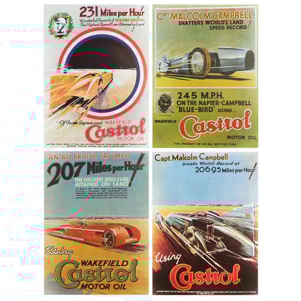 Posterset CASTROL CLASSIC Landspeed 
