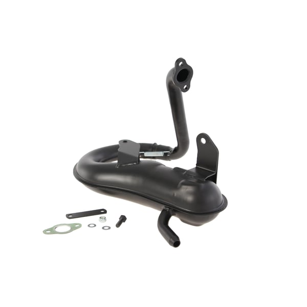 Rennauspuff POLINI 200-0127- Stahl schwarz f�r PIAGGIO Ape