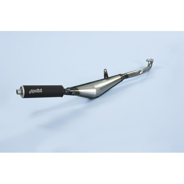 Rennauspuff POLINI Country 200-0045- Stahl klarlackiert- D�mpfer: Aluminium Farbe (ESD): schwarz f�r PIAGGIO Ciao-PX-Bravo 50ccm 2T AC