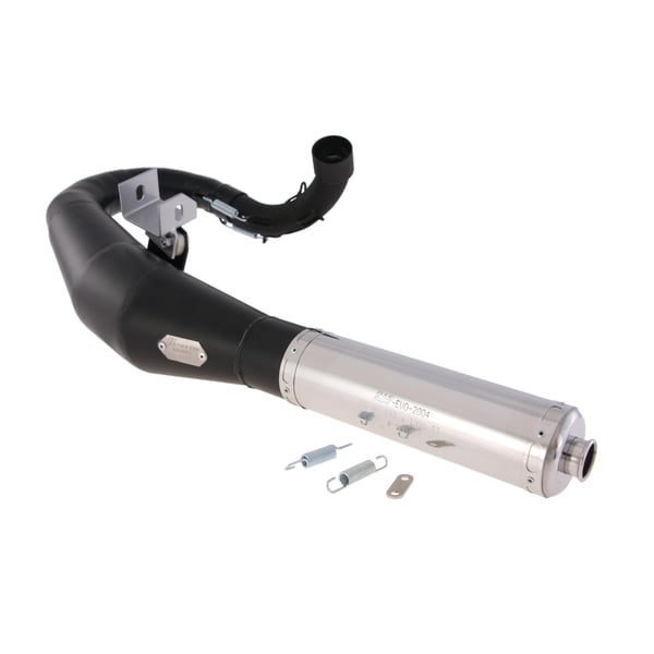 Rennauspuff RZ EVO 2000- Stahl schwarz- D�mpfer: Edelstahl Farbe (ESD): silber f�r Vespa 125 GT-GTR-TS-150 GL-Sprint-V-PX80-150-PE-Lusso-Cosa 1