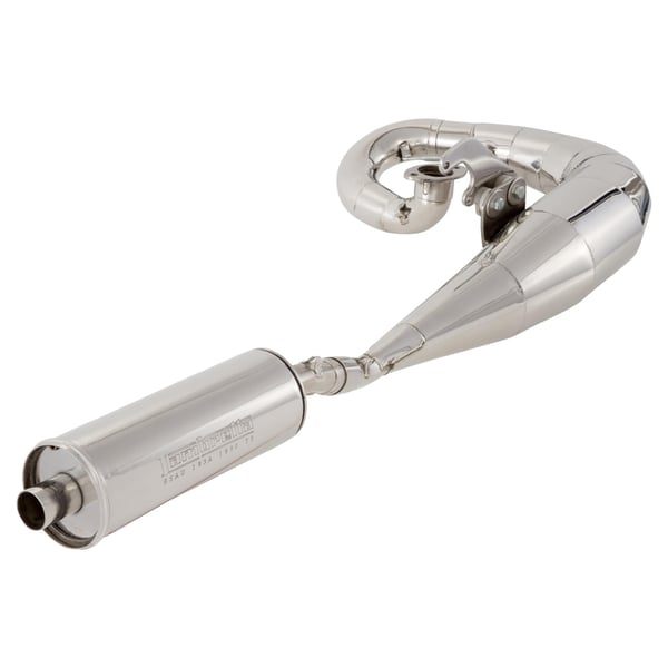 Rennauspuff SERIE PRO SSP Performance- Edelstahl poliert- Farbe (ESD): silber f�r Lambretta 125 LI-LIS-DL-GP-150 LI-LIS-SX-DL-GP-175 TV 2-3-200 TV-SX-DL-GP