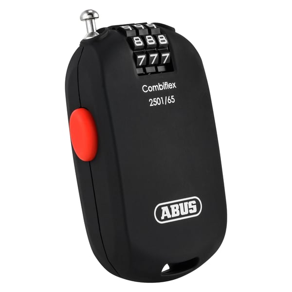 Sicherheitsschloss ABUS Kabelschloss Combiflex StopOver 65 schwarz 