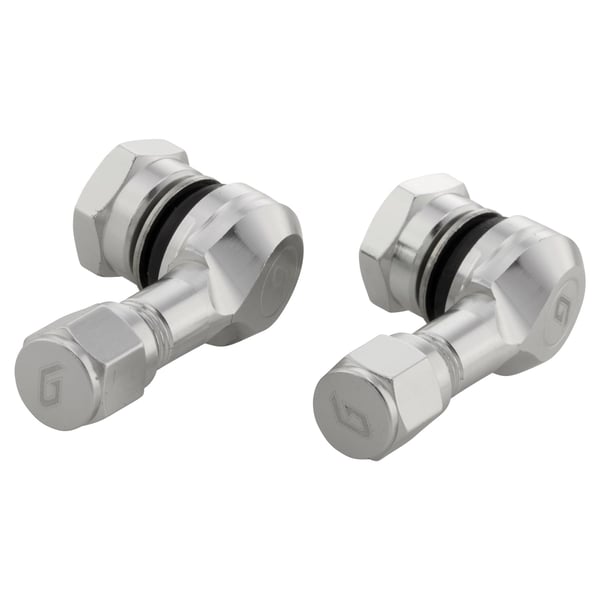Ventileinsatz G-PRO f�r schlauchlos Reifen-Felge 80- silber eloxiert 