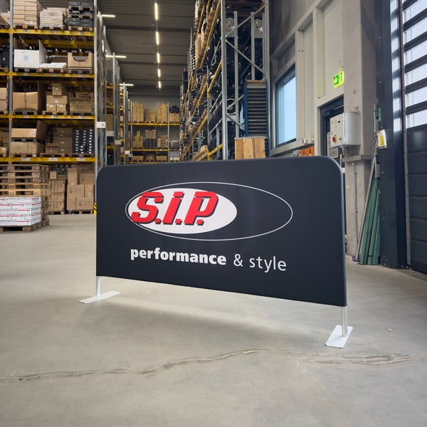 Zipper-Wall Absperrst�nder SIP mit Motiv SIP schwarz 